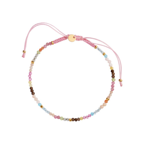 Stine A Jewelry - Candyfloss Rainbow Mix with Light Pink Ribbon