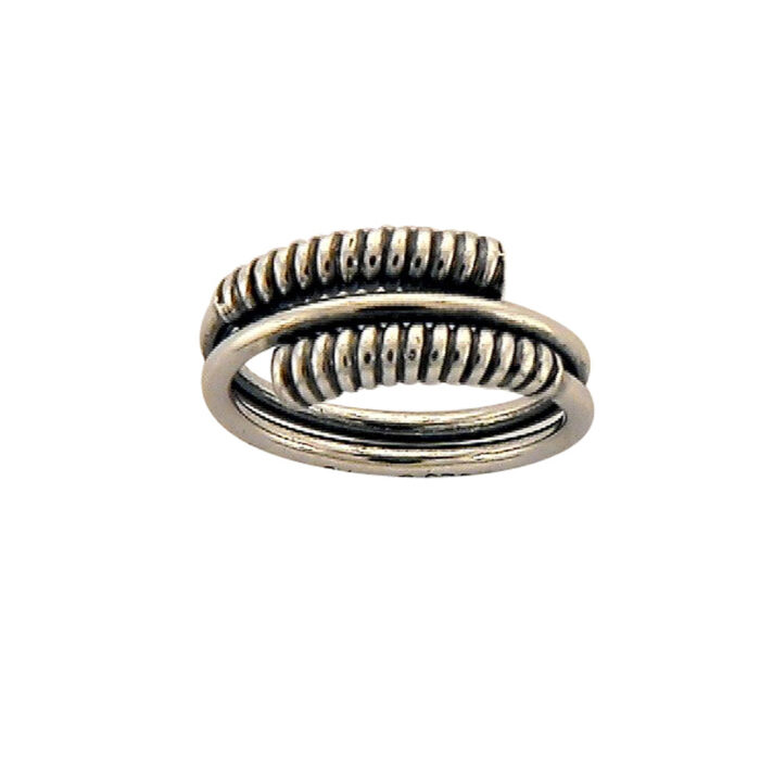 3293904 SAGA - Ring i oksidert sølv - Spiral