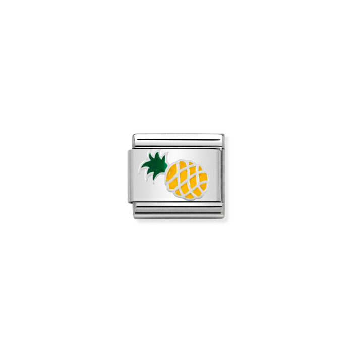 330202 45 01 Nomination - Composable Classic SYMBOLS in stainless steel , enamel and 925 sterling silver Pinapple Nomination - Composable Classic SYMBOLS in stainless steel , enamel and 925 sterling silver Pinapple