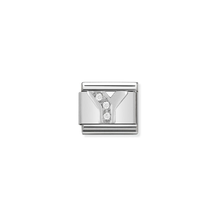 330301 25 01 Nomination - Composable Classic ALPHABETH stainless steel, Cub. zirc and 925 sterling silver Y