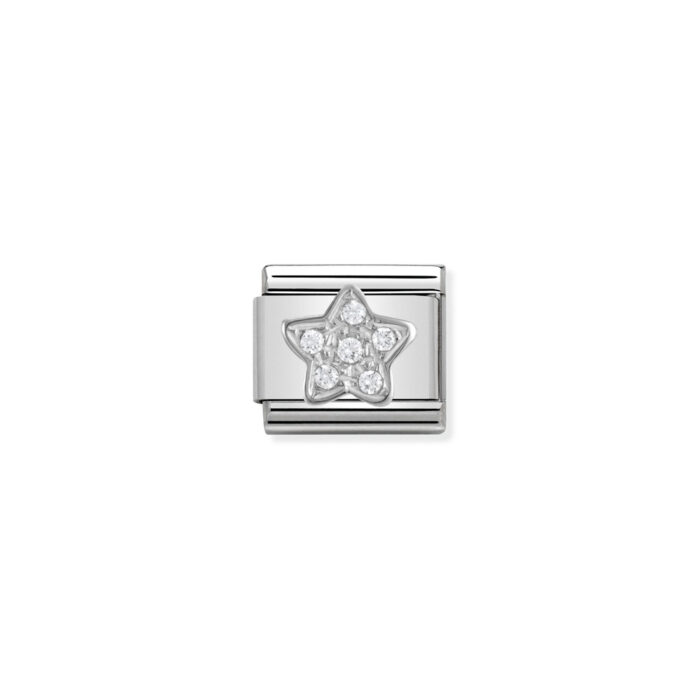 330304 02 01 Nomination - Composable CL SYMBOLS steel , Cubic zirconia and 925 sterling silver Star Nomination - Composable CL SYMBOLS steel , Cubic zirconia and 925 sterling silver Star
