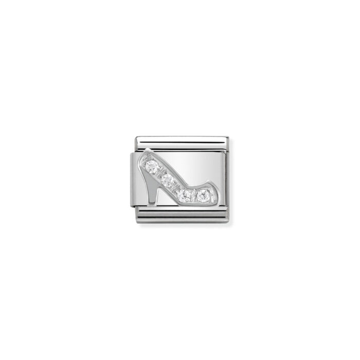 330304 09 01 Nomination - Composable CL SYMBOLS steel , Cubic zirconia and 925 sterling silver Stiletto