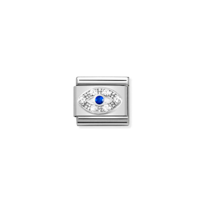 330304 43 01 Nomination - Composable CL SYMBOLS steel , Cubic zirconia and 925 sterling silver Eye