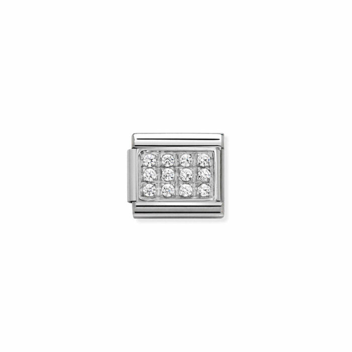 330307 01 01 Nomination - Composable CL PAVE in stainless steel, Cubic zirconia and 925 sterling silver White CZ Nomination - Composable CL PAVE in stainless steel, Cubic zirconia and 925 sterling silver White CZ
