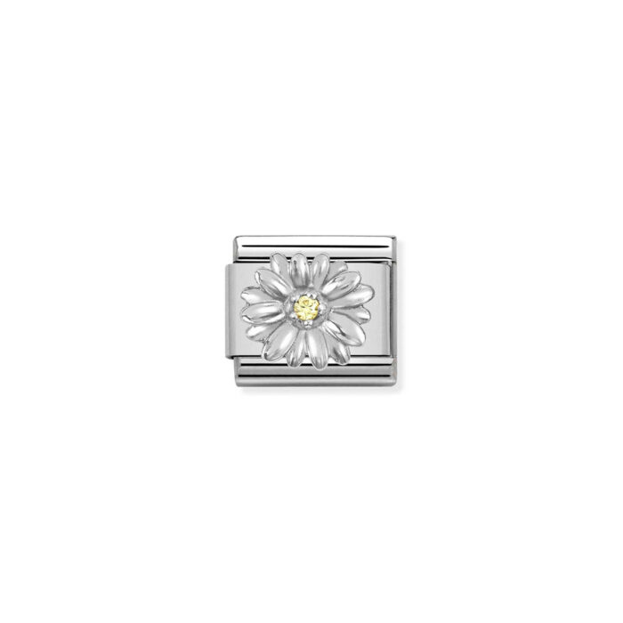 330311 13 01 Nomination - Composable CL symbols stainless steel , 925 sterling silver, and Cubic zirconia Daisy Nomination - Composable CL symbols stainless steel , 925 sterling silver, and Cubic zirconia Daisy