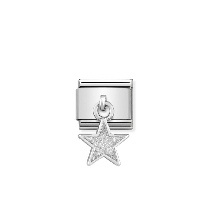 331805 02 01 Nomination - Composable Classic CHARMS steel, 925 sterling silver and enamel Glitter Star