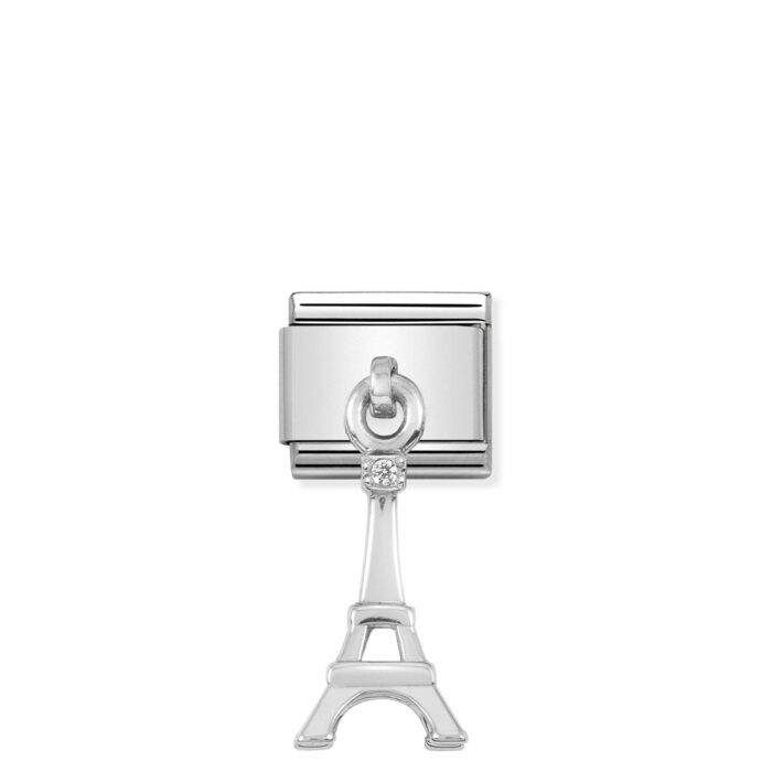 331880 01 01 Nomination - Composable Classic CHARMS 3D EXCLUSIVE FOR COUNTRY stainless steel, 925 sterling silver, cz Eiffel Tower