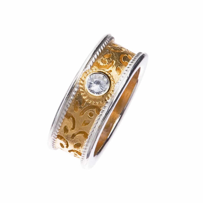 347161 1 Huldresølv - Ornament ring - Forgylt sølv