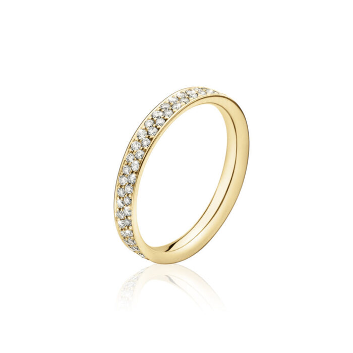 3570200 Magic insert ring YG pave Georg Jensen - Magic ring i gult gull med 0,47 ct diamanter