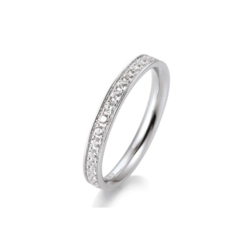 Saint Maurice - Eternity Ring I Hvitt Gull Med Diamanter 0