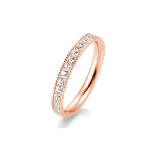 Saint Maurice - Eternity Ring I Rose Gull Med Diamanter 0
