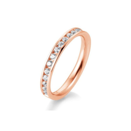 Saint Maurice - Eternity Ring I Rose Gull Med Diamanter 0