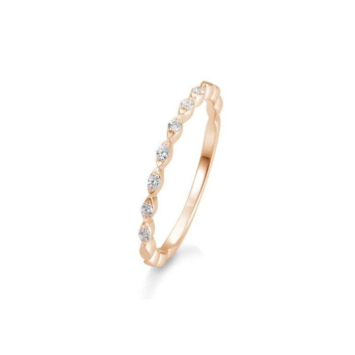 Saint Maurice - Eternity Fantasy Ring I Rose Gull Med Diamanter 0