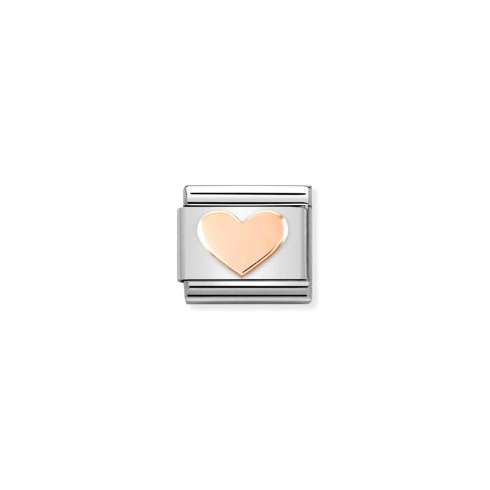430104 37 01 Nomination - Composable Classic SYMBOLS steel and 9k rose gold Heart 1