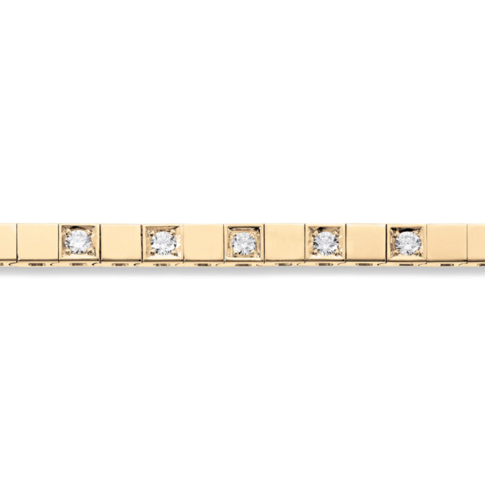 5 x 005 TW SI GU 20700 1 Diamonds by Frisenberg - Alliansearmbånd i gult gull med diamanter - Totalt 0,25 ct