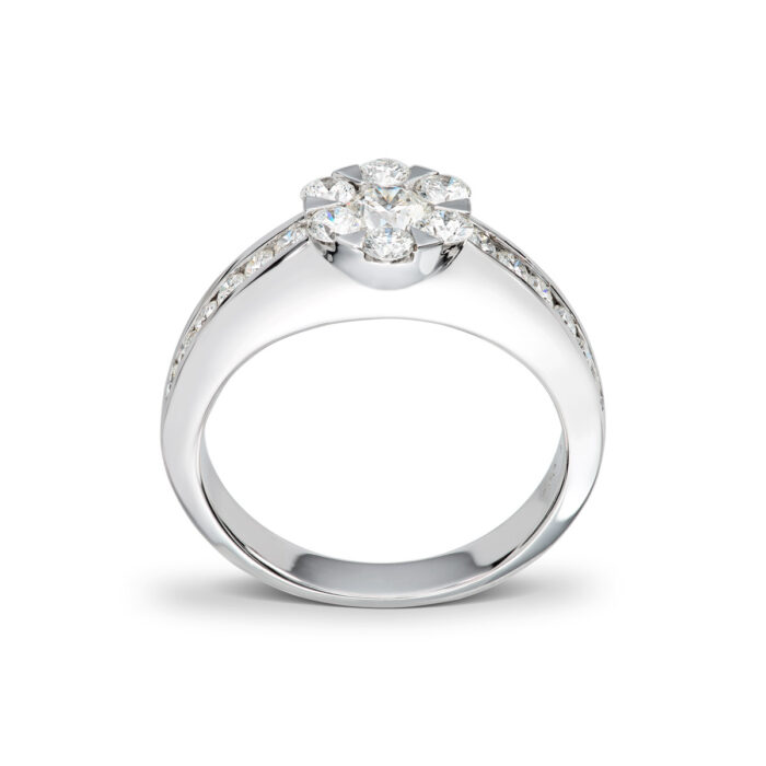 50 00399 1275 1 Diamonds by Frisenberg -Diamantring i hvitt gull 18K og diamanter ialt 1,00 ct TW/SI1