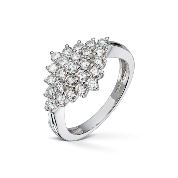 50 00661 1275 Diamonds by Frisenberg -Diamantring i hvitt gull 18K og diamanter ialt 1,08 ct TW/SI1