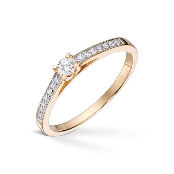 50 01036 1251 7920 Diamonds by Frisenberg - Ring i gult gull med diamanter 0,18 ct tw/si1