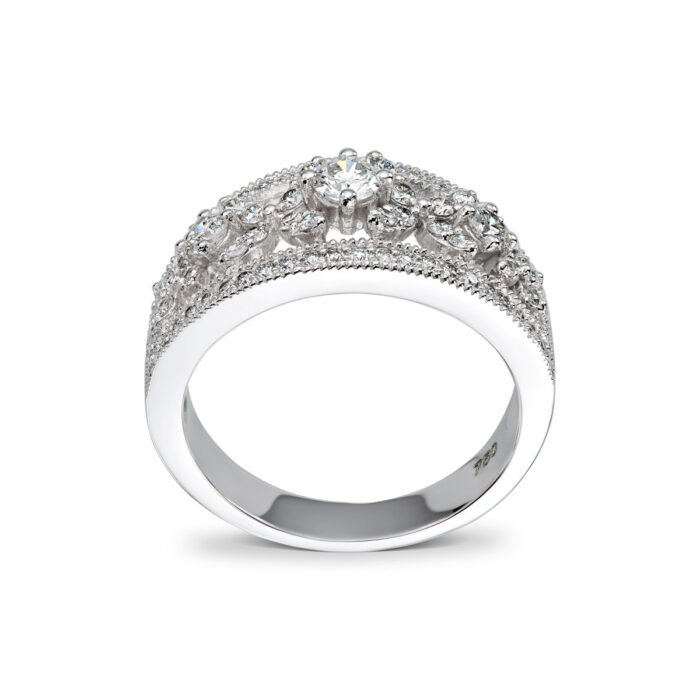 50 01260 1275 1 Diamonds by Frisenberg -Diamantring i hvitt gull 18K og diamanter ialt 1,00 ct TW/SI1