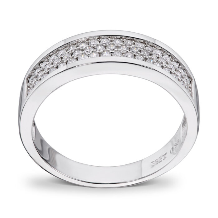 Diamonds by Frisenberg - Bred ring i hvitt gull med diamanter - Totalt 0,39 ct