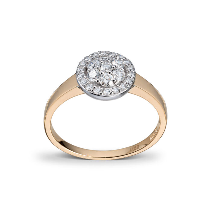 50 70041A 1252 16195 1 Diamonds by Frisenberg - Ring i gult/hvitt gull med 0,58 ct diamanter