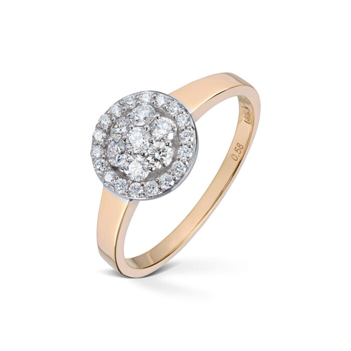 50 70041A 1252 16195 Diamonds by Frisenberg - Ring i gult/hvitt gull med 0,58 ct diamanter