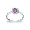 Diamonds by Frisenberg - Ring i hvitt gull med rosa safir og 0,07 ct diamanter - Bilde 2