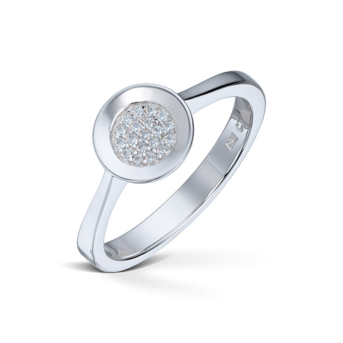 50 71062 610 875 Silver by Frisenberg - Sirkelformet ring i sølv med zirkonia Silver by Frisenberg - Sirkelformet ring i sølv med zirkonia