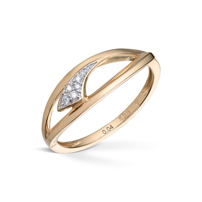50 91178 1255 4470 Diamonds by Frisenberg - Ring i gult gull med diamanter, 0,04ct TW/SI