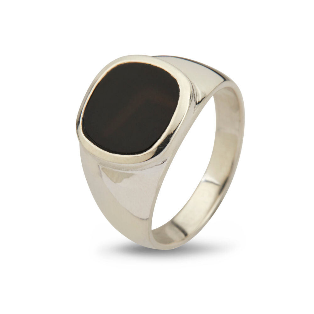 by birdie signet ring black onyx 50110190D