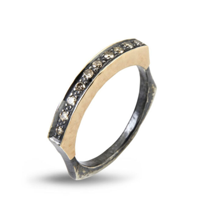 50110192 BY BIRDIE-sølv- sort rhodinert-ring