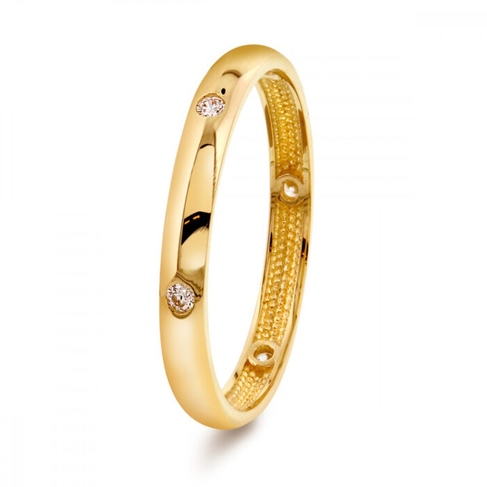 50228 Arne Nordlie - Ring i gult gull med zirkonia