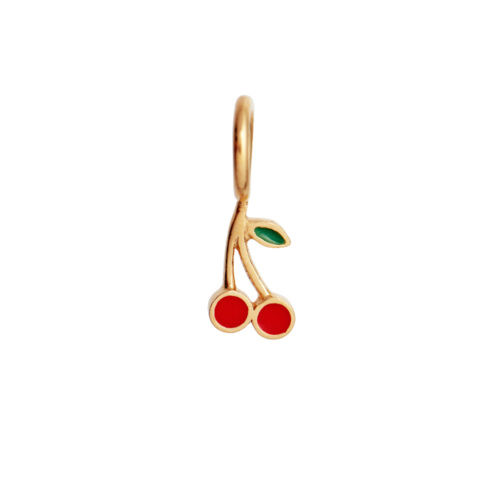Stine A Jewelry -  Petit Cherry Pendant Gold Enamel