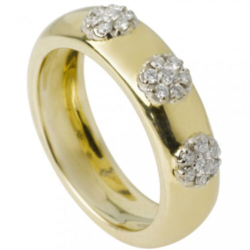 Lene Visholm- Ring med diamanter- gull