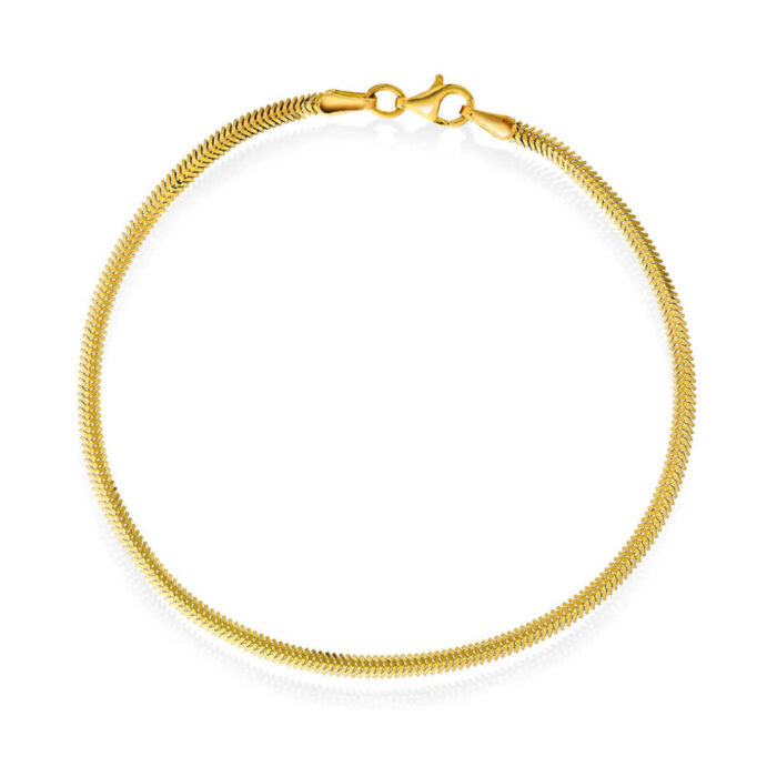 59900 A NC Christophersen - Slange armbånd i gult gull, 19 cm