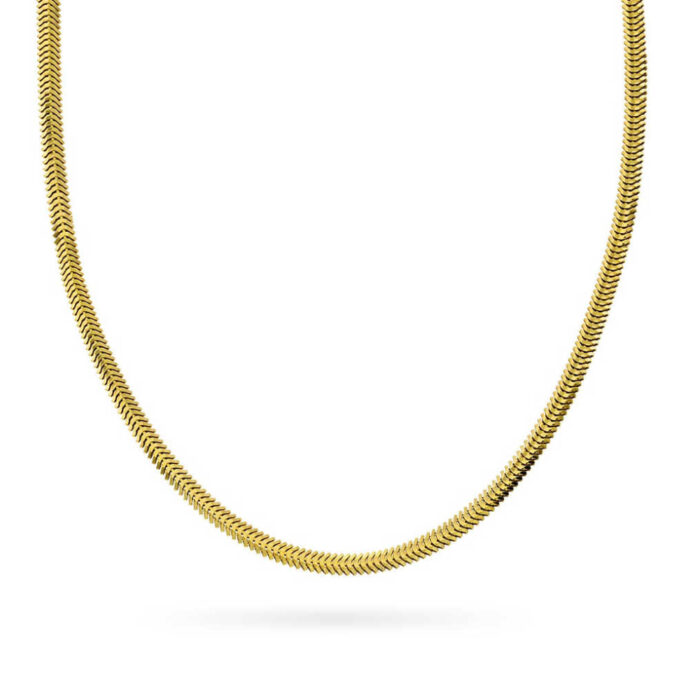 59901 A NC Christophersen - Slange halssmykke i gult gull, 45 cm NC Christophersen - Slange halssmykke i gult gull, 45 cm