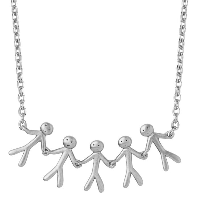 67597 byBiehl byBiehl Together Family 5 necklace s 1 byBiehl - Together Family 5 gold - halssmykke i sølv