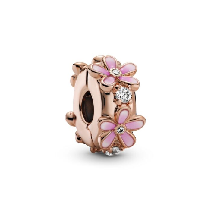 Pandora - Pink Daisy Spacer Clip - Charm