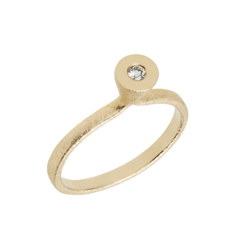 Heiring - Cone - Ring i gull med diamant
