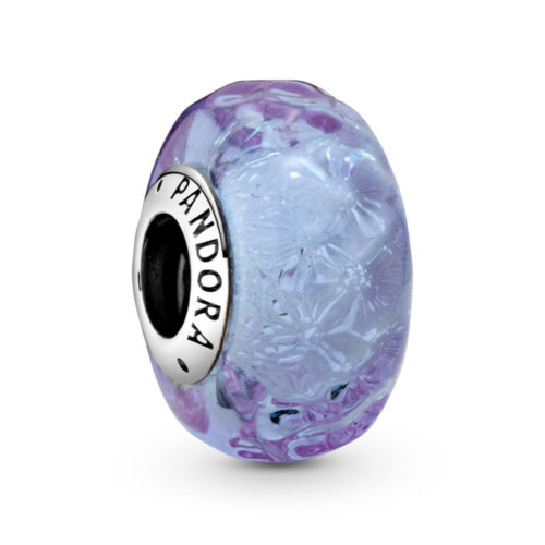 Pandora - Bølgende lavendel muranoglass charm