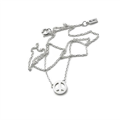 Efva Attling - Mini Peace Necklace - kjede i sølv