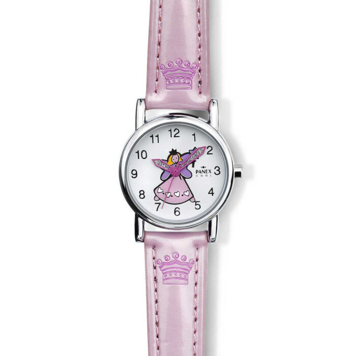 977239 A Panex - Barneklokke med rosa skinnrem, prinsesse Panex - Barneklokke med rosa skinnrem, prinsesse