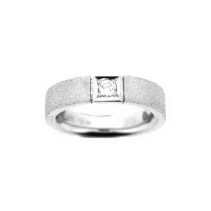 99415115h Van Bergen - Classic - Ring i hvitt gull med en 0,15 ct diamant