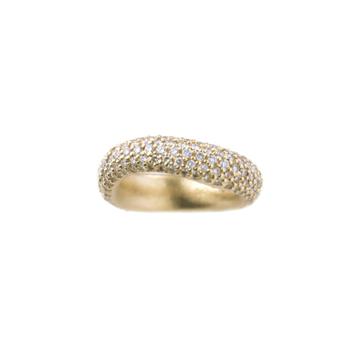 A1345 405 T Ole Lynggaard - Love ring nr. 5 i matt gult gull med 1,75 ct diamanter