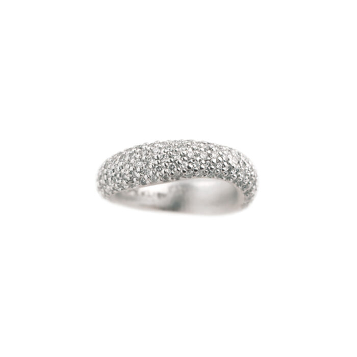A1345 505 T Ole Lynggaard - Love ring nr. 5 i matt hvitt gull med 1,75 ct diamanter