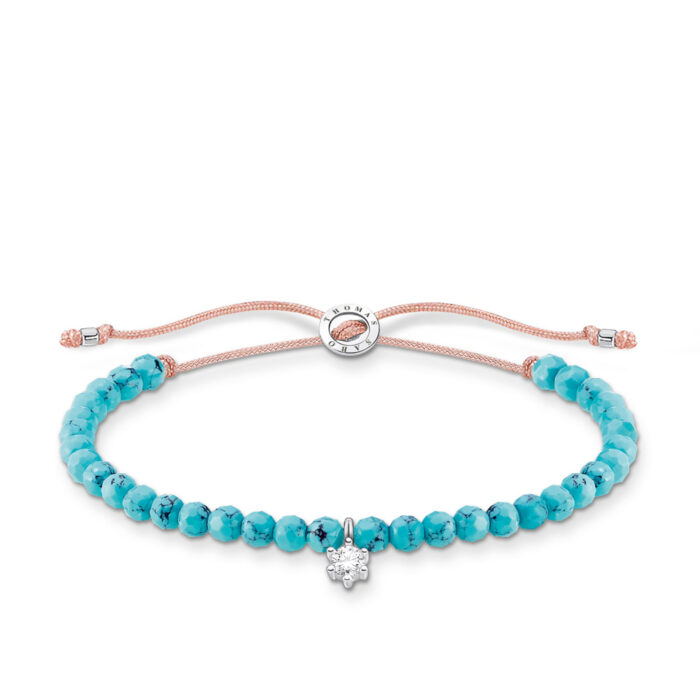 A1987 905 17 Thomas Sabo - Bracelet turquoise pearls whit white stones
