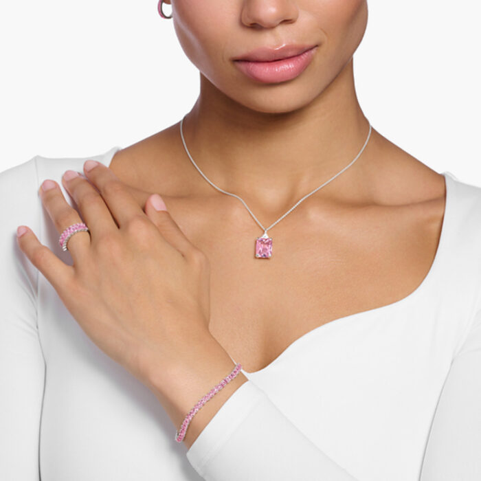 Thomas Sabo - Tennis armbånd i sølv, rosa steiner- Pink Heritage