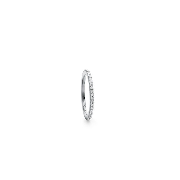 OLE LYNGGAARD COPENHAGEN - Love Band ring i hvitt gull med 0,40 ct diamanter