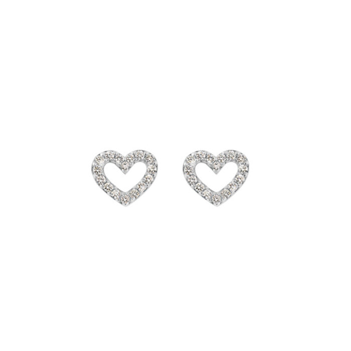 A2734 501 F Ole Lynggaard - Heart ørepynt i hvitt gull med 0,32 ct diamanter