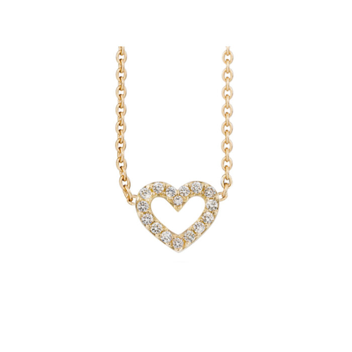 A2735 401 F Ole Lynggaard - Heart Collier smykke i gult gull med 0,16 ct diamanter